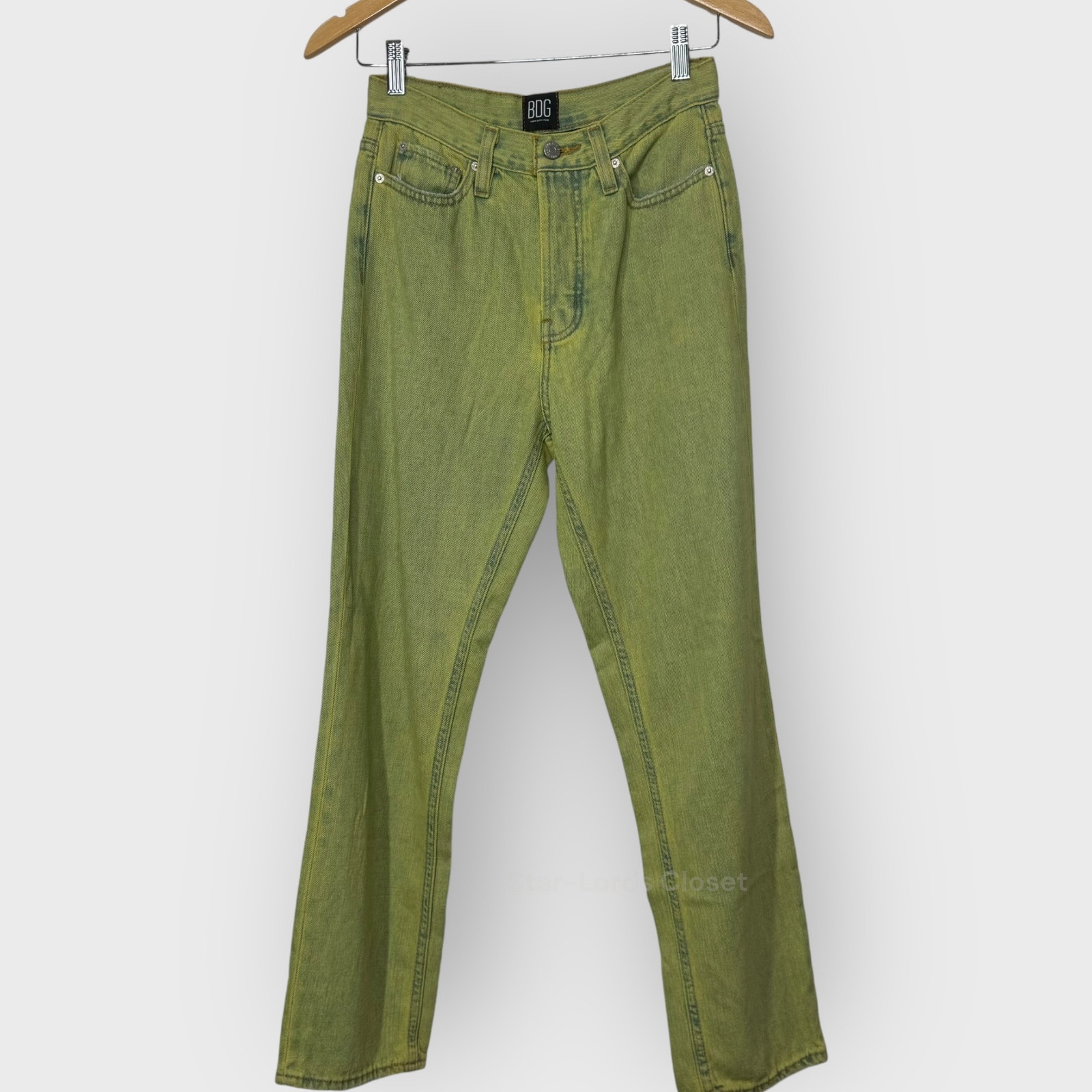 Bdg Slim Straight Mom Jeans I Size 25 I Green Denim High Rise Ankle Grunge Punk